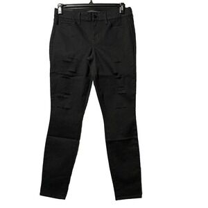 DSTLD Jeans Womens 30x30‎ Black Mid Rise Skinny Ripped Powerstretch Distressed